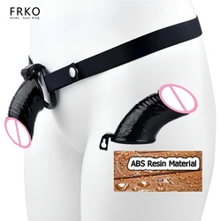 FRKO Black Real Dildo Chastity Cage ABS Resin 4 Different Size Penis Ring Lock Cock Sheath Belt Bdsm Sex Toys For Men Gay Couple