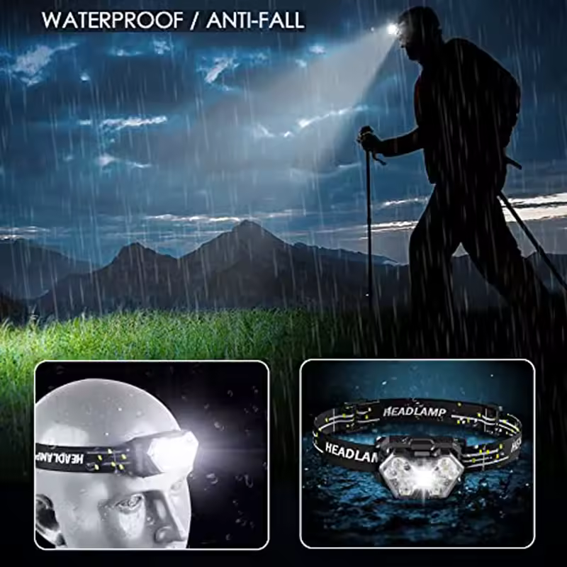 9 Led Strong Light Headlamp USB Rechageable Motion Sensor Headlight Portable Fishing Camping Outdoor Head Lamp Work Flashlight - Image 6