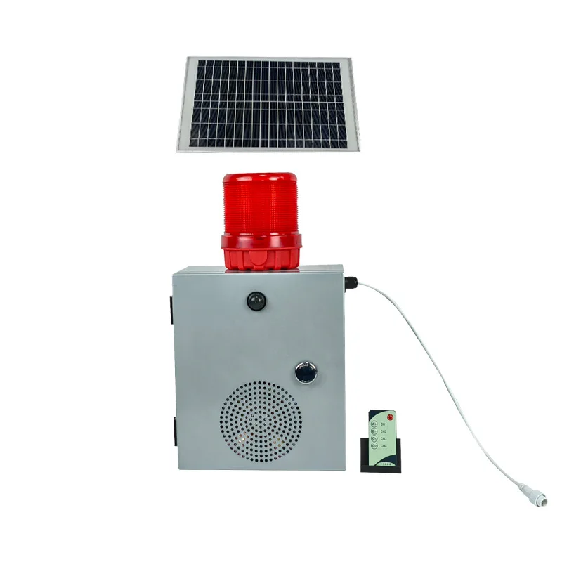 Outdoor microwave induction solar sound and light alarm