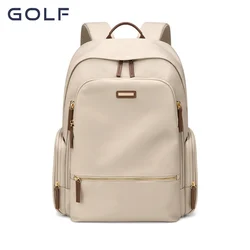 GOLF Women Fashion Backpack Solid color Nylon travel bag Commuting School Bag Female Students 15.6-inch Computer Backpack