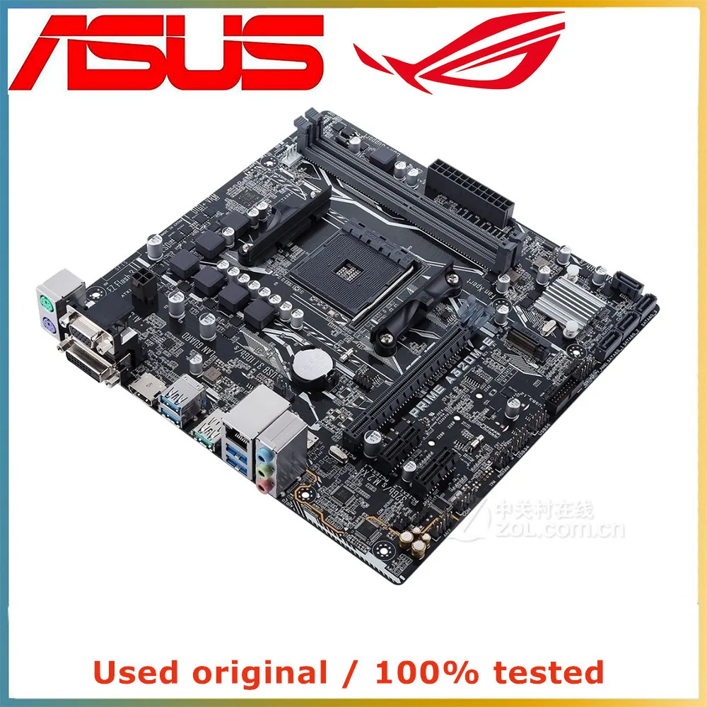 For ASUS PRIME A320M-E Motherboard AMD AM4 Support R5 5600 3500X R7 5700X  R3 3200G CPU 2xDDR4 32GB HDMI DVI mATX
