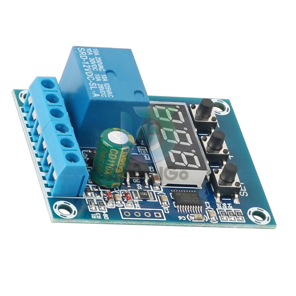 0-99.9V DC Voltage Detection Module Relay Digital Display Charging Discharge Monitor Test Relay Switch DC 5V 12V 24V