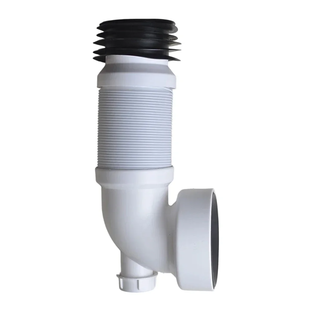 

1 Pcs PVC Curved Sewage Pipe 110mm Flexible Toilet Connector For UK Soil Drainage Systems With Steel Wire Skeleton