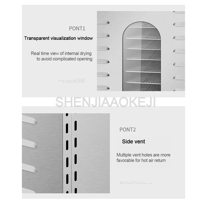 LT-022 التجارية الكبيرة 80 طبقات الغذاء ديهيدراتور 6000 واط الفولاذ المقاوم للصدأ الفواكه المجففة آلة التجفيف للخضراوات الخضر 220 فولت
