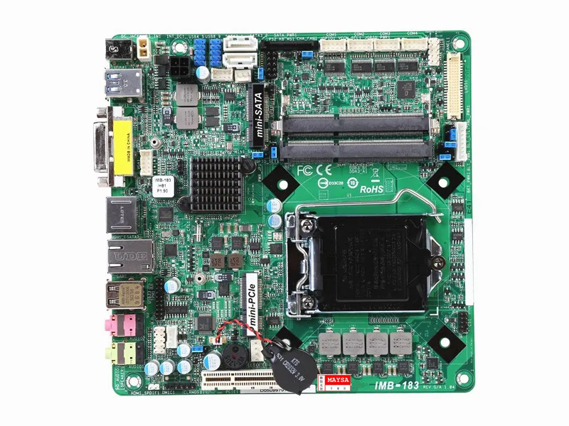 

Used original For ASRock IMB-183 LGA1150 H81 Motherboard MINI ITX Industrial Control Board LVDS DC Power Supply