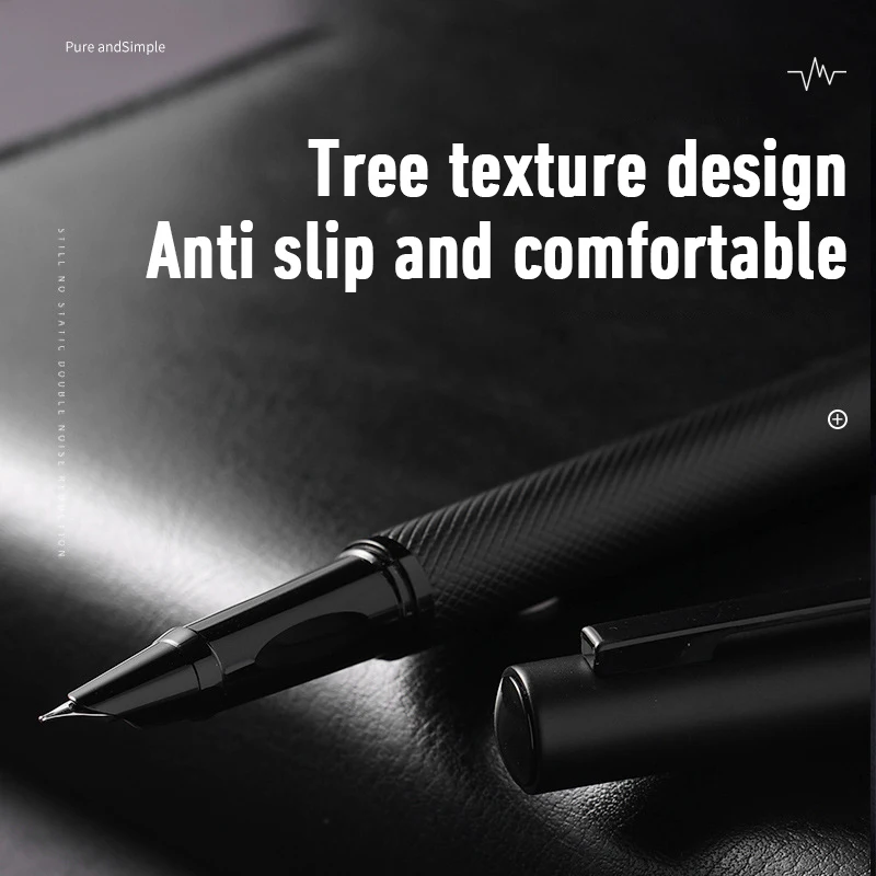 Lassical معدن أسود قلم حبر محمل أقلام الخط لكتابة الرسم مجلة الأعمال هدية مكتب دراسة اللوازم