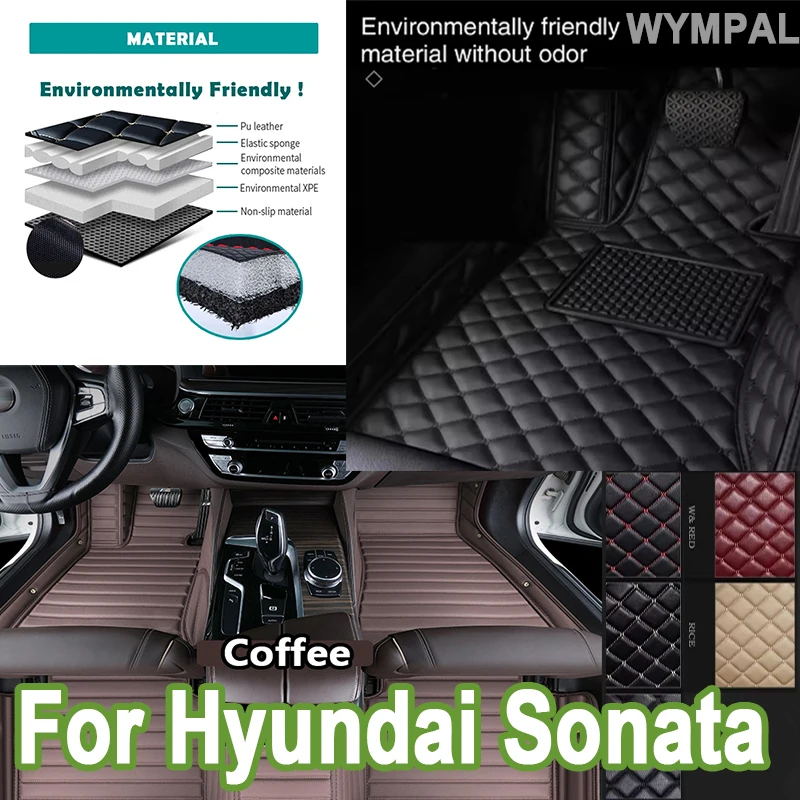 

Luxury Car Floor Mats Covers For Hyundai NF Sonata Embera Sonica CNG 2004~2009 Mat Rug Carpet Interior Parts Car pads Leather