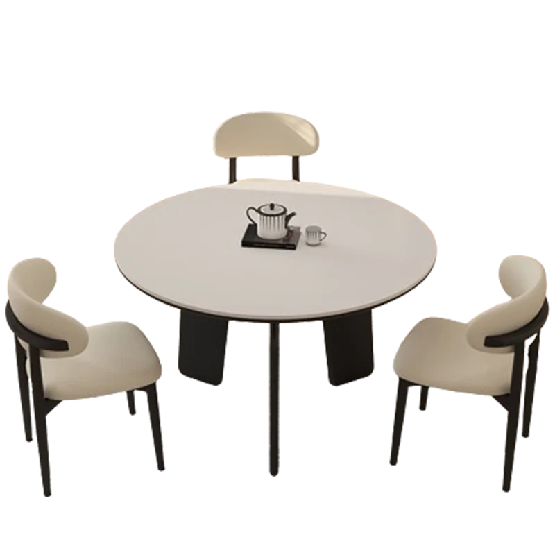 طاولة طعام فاخرة على الأرض قطعة مركزية صغيرة الطراز لغرفة المطبخ طاولة طعام بتصميم حديث أثاث صالون موبليس الاسكندنافي المدمج #6