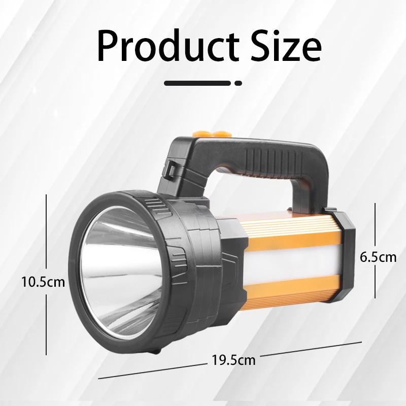 Outdoor Household Flashlight Strong Light Lithium Electric High Power Long Range LED Lighting Patrol Searchlight JY-9800