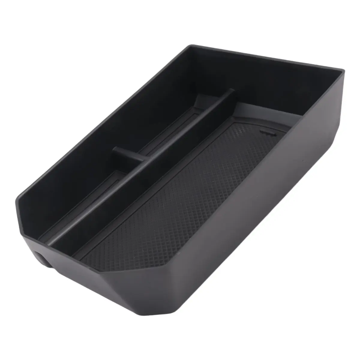 #52R Armrest Storage Box,Center Console Armrest Box Tray Storage Box for BMW 5 Series G60 2024 (Black)