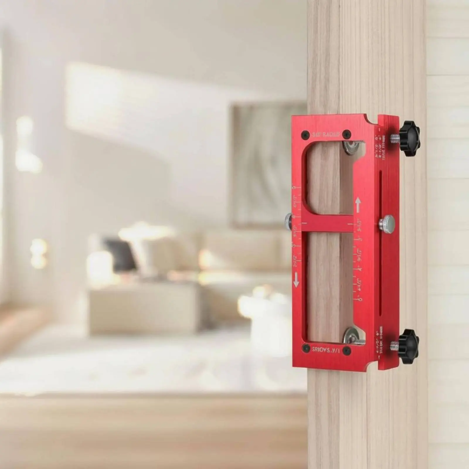 

Door Hinge Install Jig Accurate Alignment Hinge Positioner Adjustable Mortise Jig Portable Wood Cutting Guide Self-Centering
