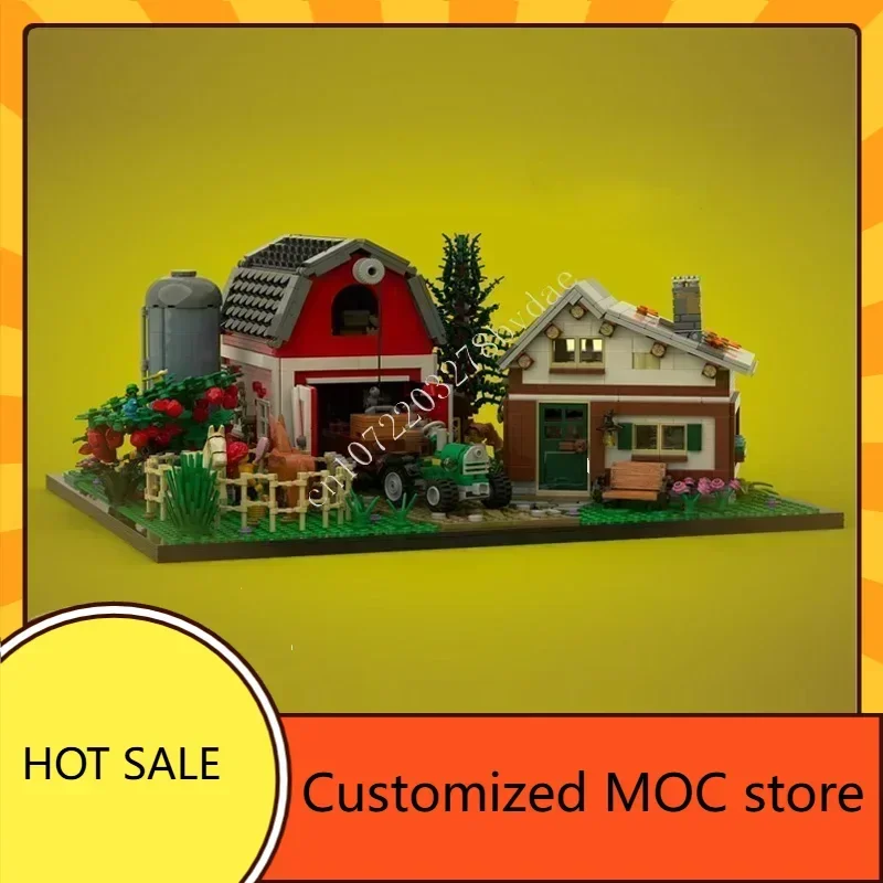 2877PCS Farm Life MOC streetview Puzzles CityArchitecture Holiday Creative Christmas DIYAssembly Birthday Toy Gift for Adult Age