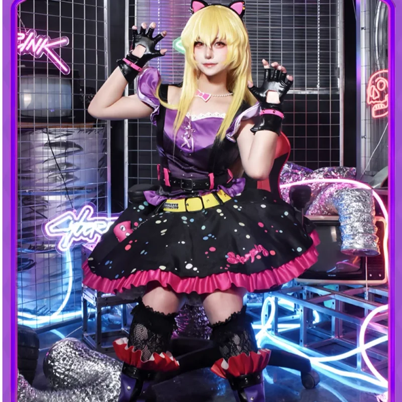 Anime Aikatsu Hoshimiya Ichigo Cosplay Wome Fashion Costume Singing Suit Role Play Clothing Halloween Party Suit Full Set Stock