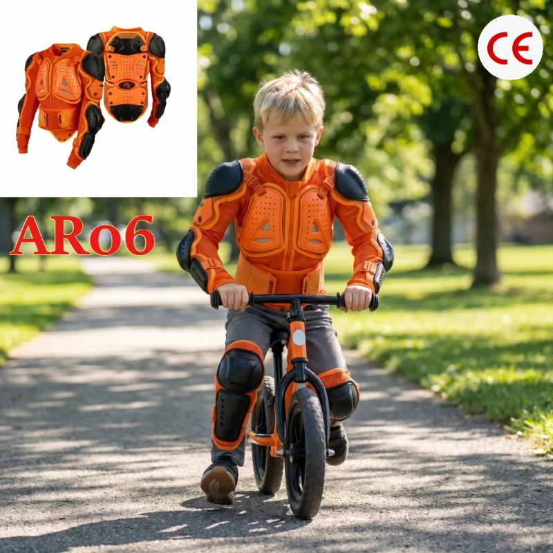 

AR06 Kids Motocross Body Armor for Motorcycle Mountain Bike Skate Downhill Riding Anti Impact Full Body Protective Safety Gear