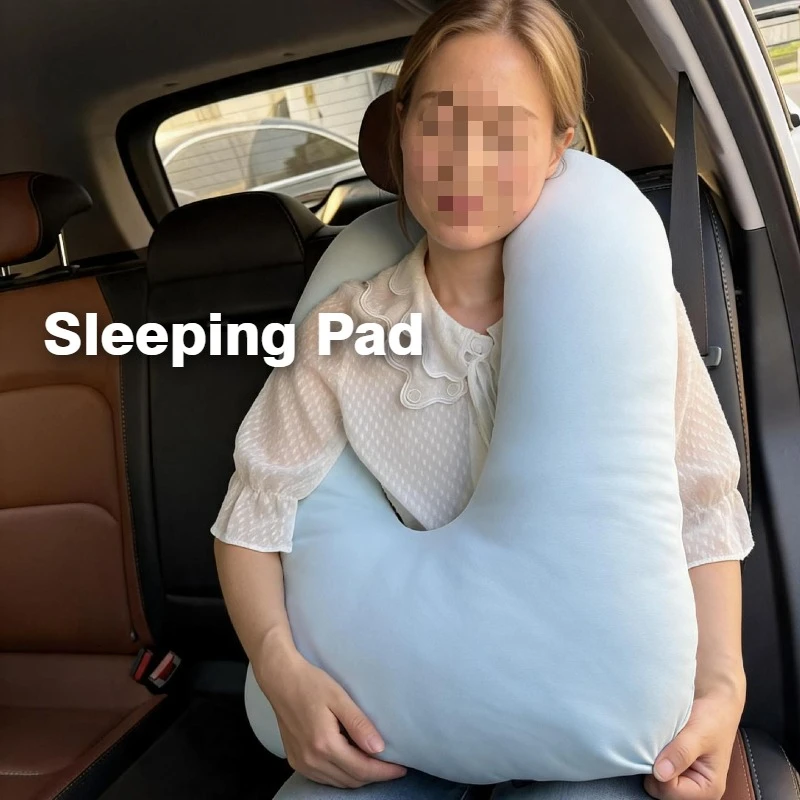 Multifunctional car U-shaped throw pillow cushion plush anti-collision car sleeping artifact