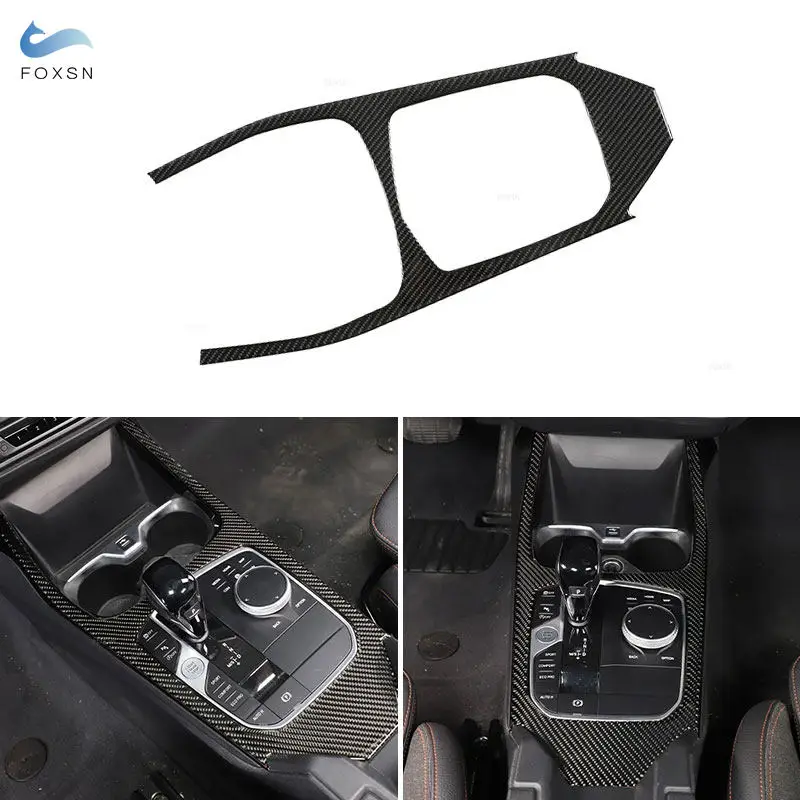 

Car Inner Accessories For BMW 1 2 Series F40 F44 2020 2021 2022 2023 Center Control Panel Frame Trim Cover Soft Carbon Fiber