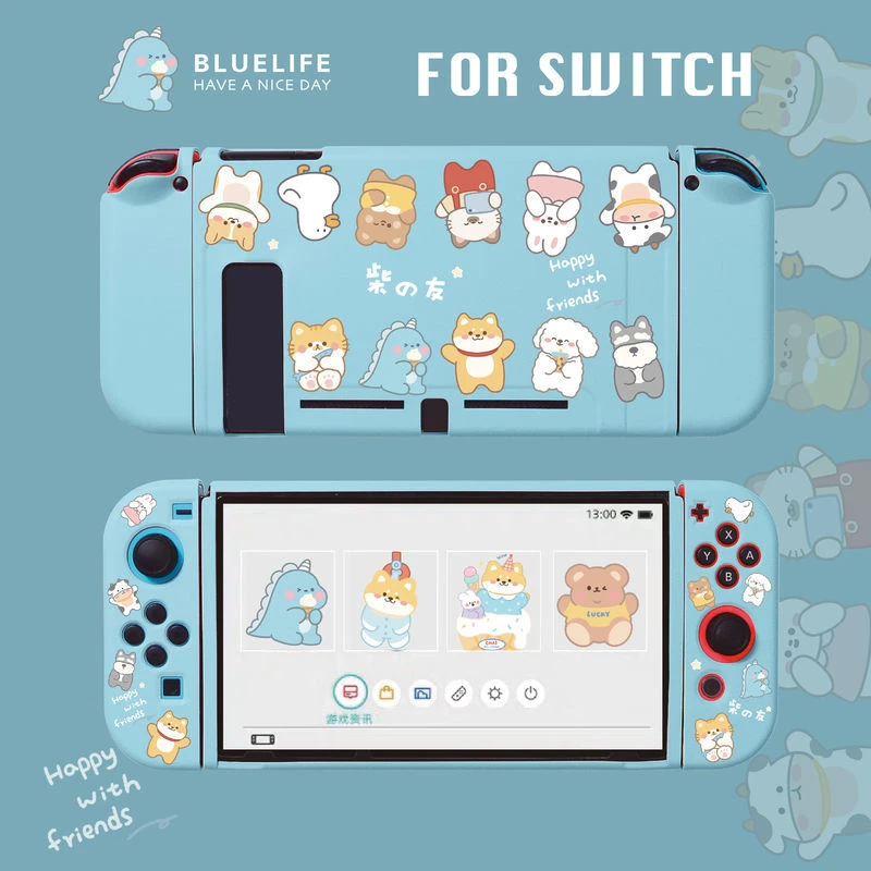 

For Nintendo Switch Case Soft TPU Case Joycon Shell Kawaii Cartoon Switch OLED Accessories For Switch Accessories Console Games