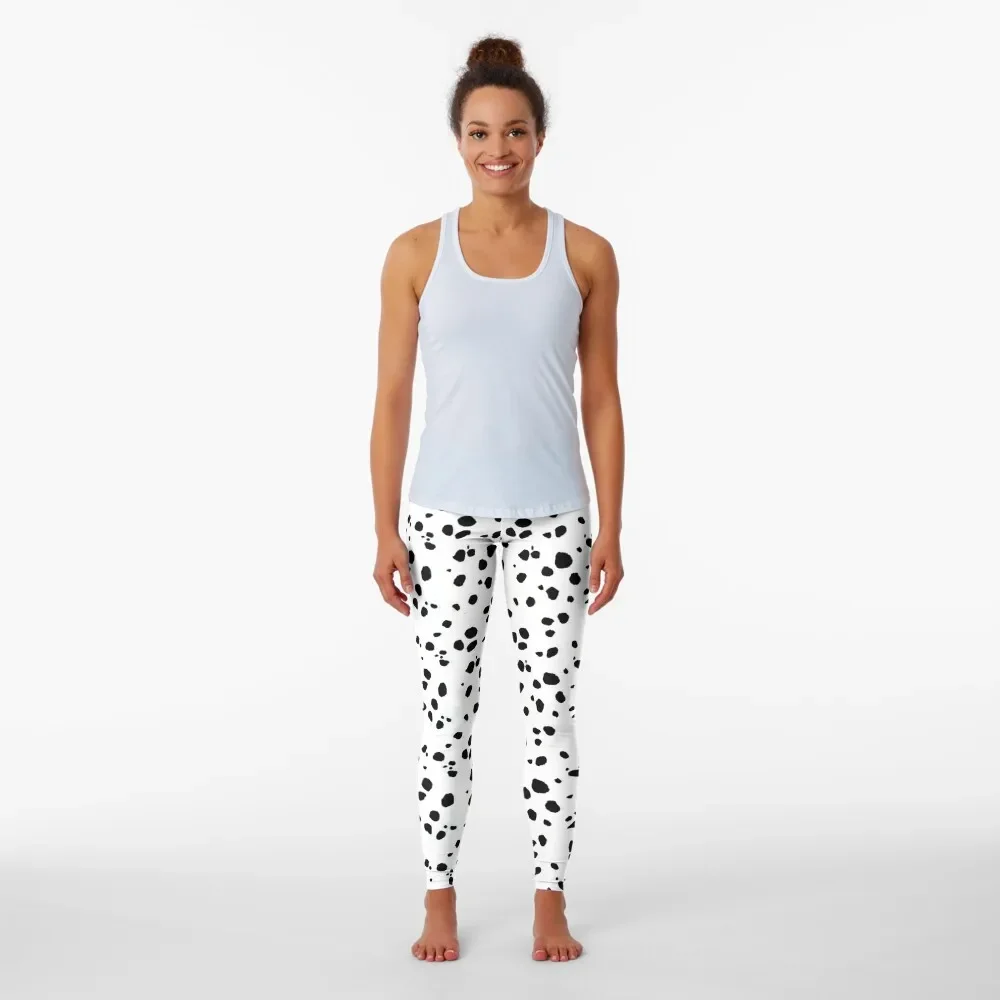 Cute Spots Dots Dalmatian Dog Print Leggings gym's sportswear Sports pants woman Womens Leggings