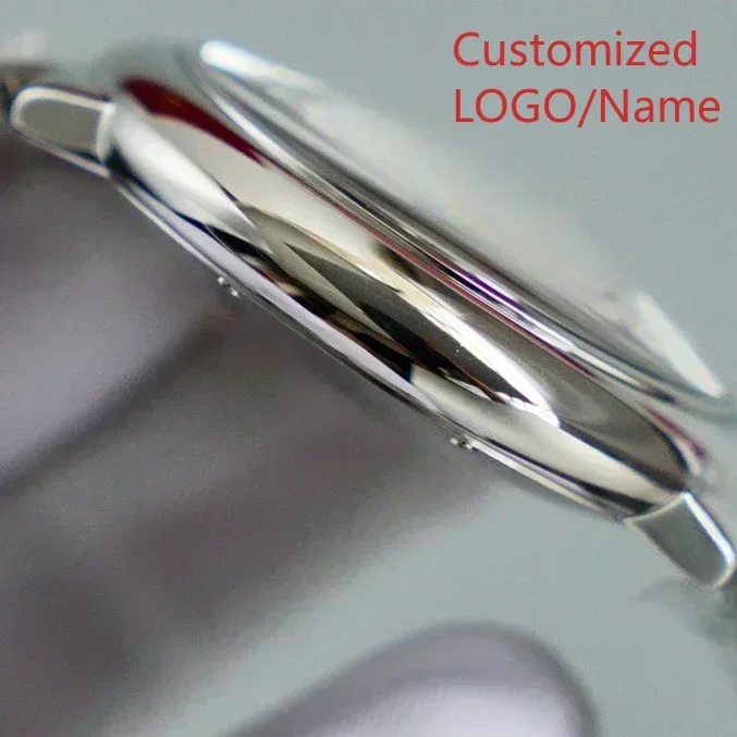 الفاخرة التلقائية الميكانيكية رجالي الياقوت 904L الفولاذ المقاوم للصدأ والجلود الأسود الأزرق بالون الساعات الرياضية حسب الطلب