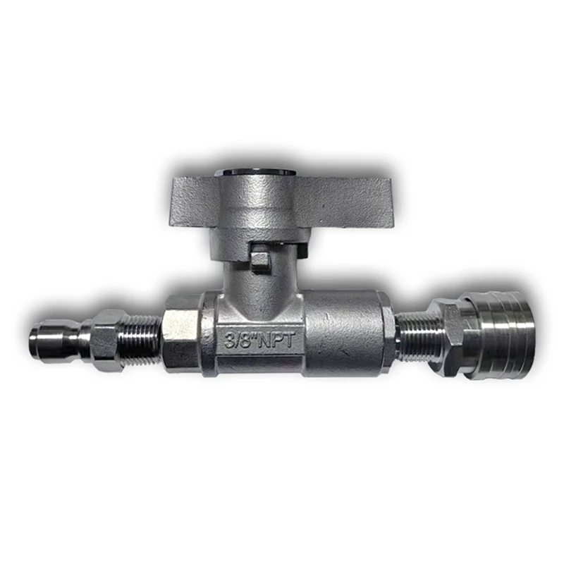 

Top!-Ball Valve Pressure Washer, 3/8Inch Quick Connect Ball Valve For Power Washer Hose, High Pressure Ball Valve, 5000 PSI