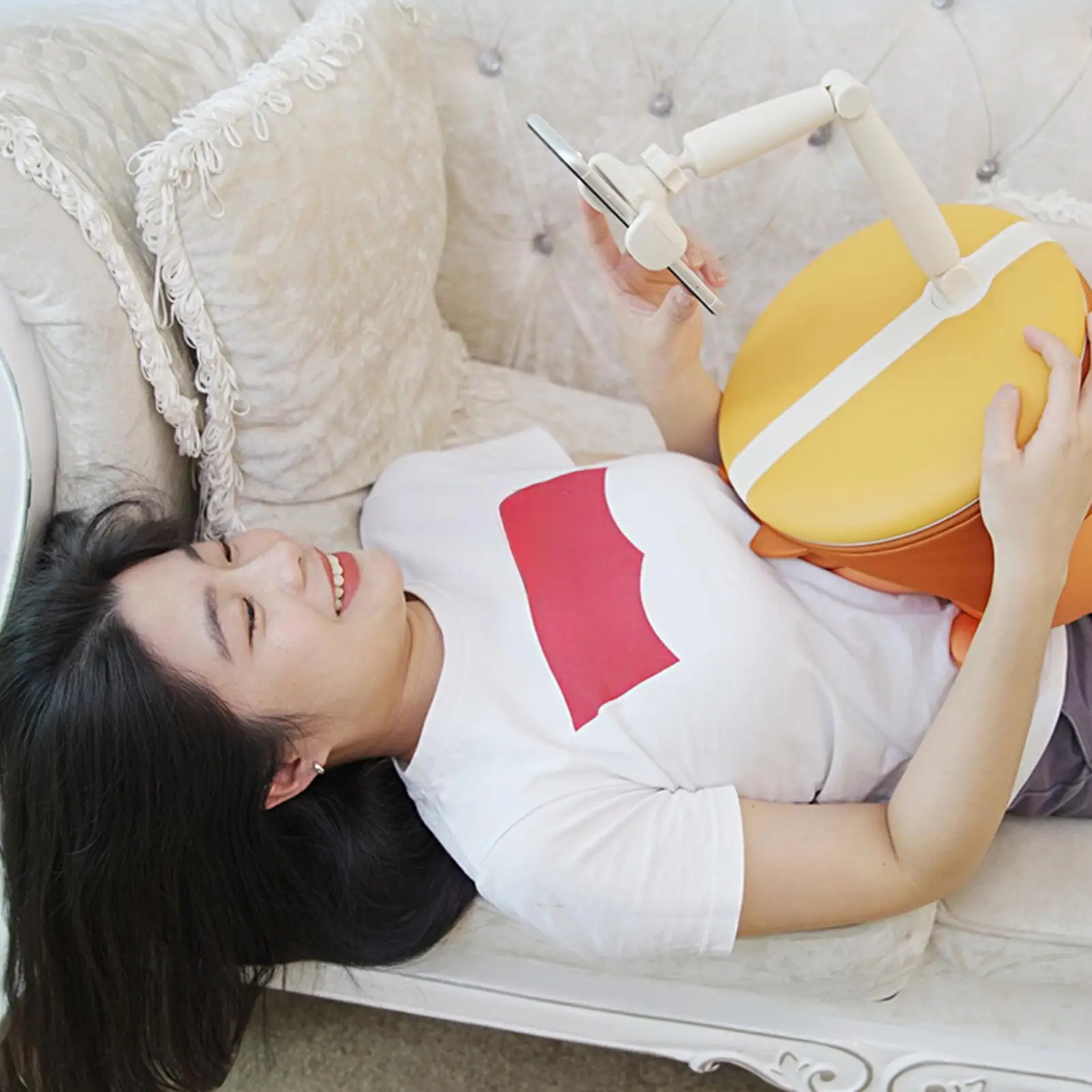 

Подушка-держатель для телефона, подставка для подушки для планшета, телефона, лежащая поясничная поддержка для комнаты, спальни, дивана, работы, путешествий, женщин, мужчин, детей, чтение