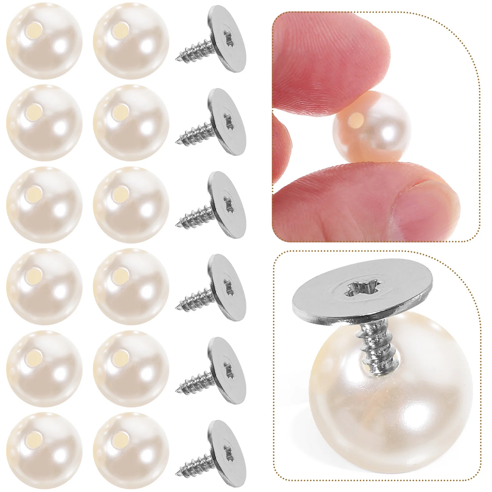 

50Pcs Pearl Buttons No Sew DIY Decorative Clothing Buttons Replacement for Coats Sweaters Dress Accessories Clothing Button