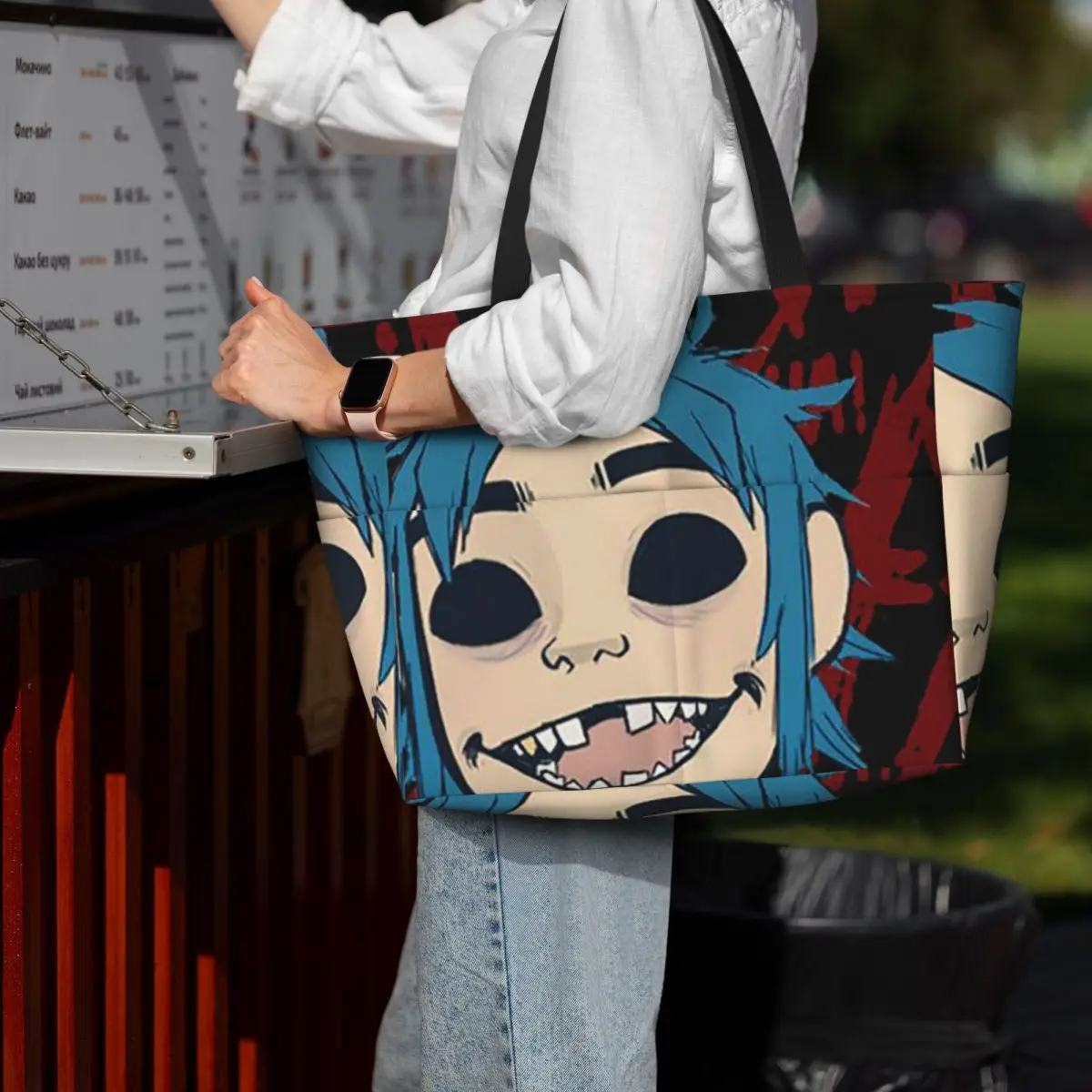 Feel Good Gorillaz Virtual Band Beach Tote Bag Sport Gym Yoga Duffle Large Tote Bag Women Travel Bag Fitness bag
