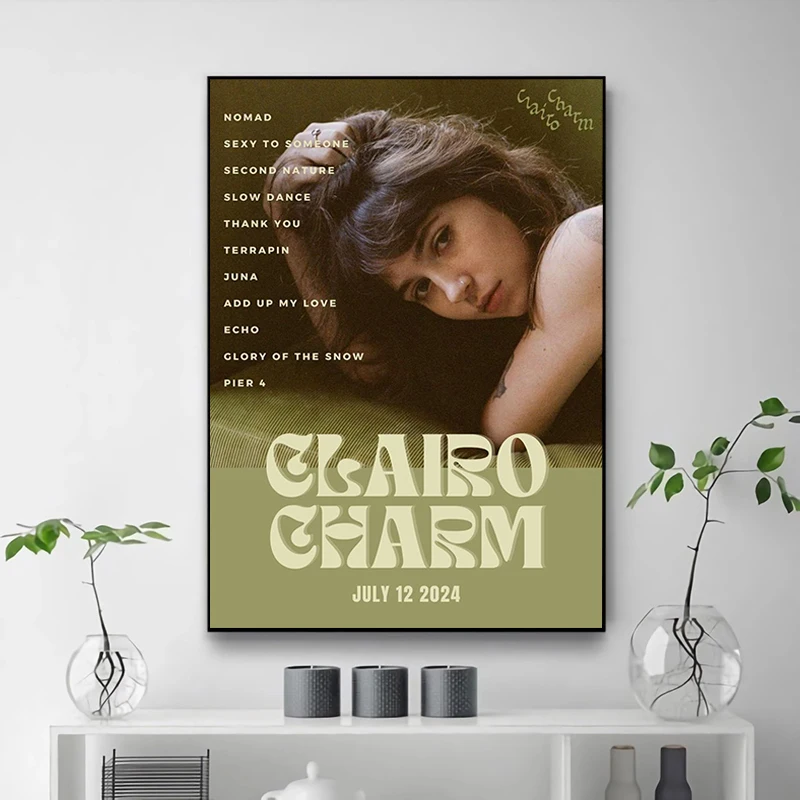 Famous Singer Clairo Poster Decorative Pictures for Living Room Decoration Accessories Home Decor Items Canvas Wall Art Mural