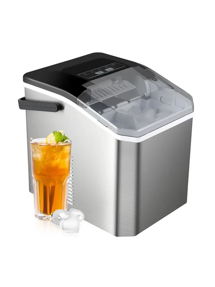 Tragbare Mini-Eismaschine in Kugelform, vollautomatisch, selbstreinigend, 12 kg/24h Produktionskapazität, schnelle Herstellung von 9 Eiswürfeln in 6 Minuten, für Zuhause und Büro.