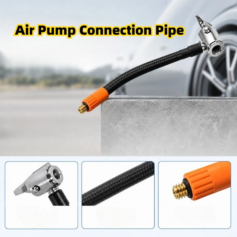 Car Air Pump Extension Tube M6 Thread Quick Inflation Hose Copper Connector  Car Tire Air Inflator Hose Tube Adapter