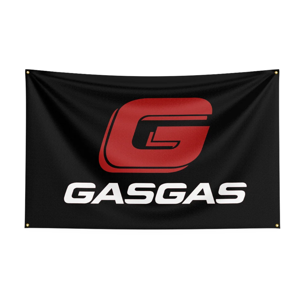 3x5 Ft Retro G-GASGAS Motorcycles Flag Polyester Printed Motorcycle Flags for Room Garage Decor