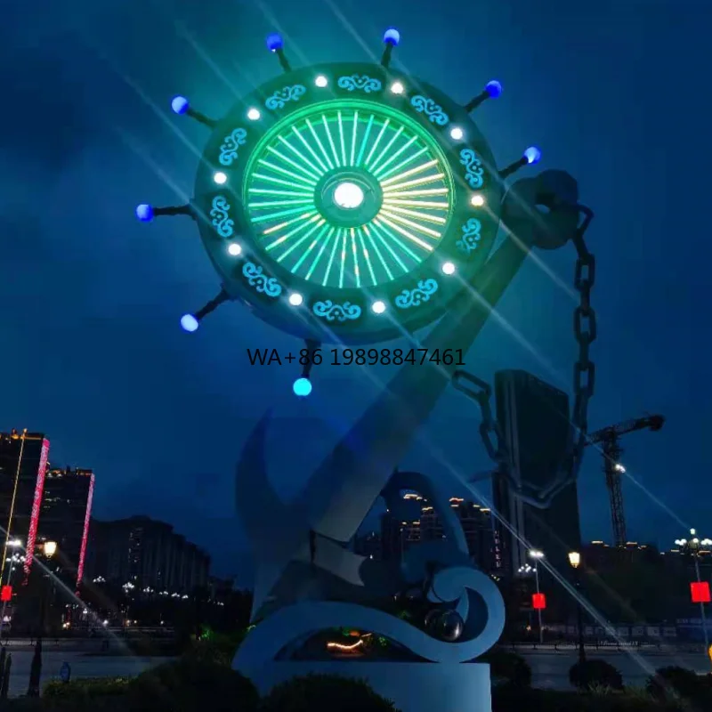 Led Landscape Illuminated Light Lamp Anchor Outdoor Waterproof Luminous RGB