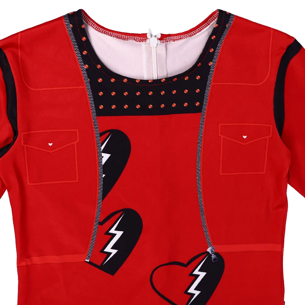 Nachkommen 4cos Roter Overall Halloween Cosplay Damen Ethnisches Bühnenkostüm Traditionelles Hanfu Anpassbare Größe