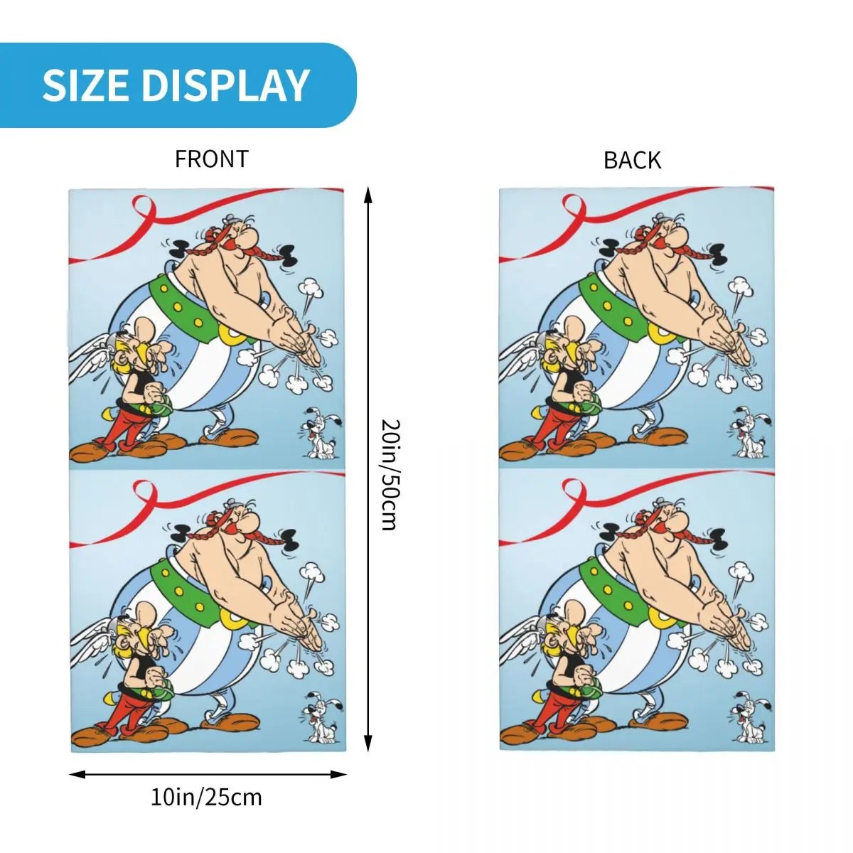 Custom Asterixs And Obelixs Adventure Comic Bandana Winter Neck Warmer Women Windproof Wrap Face Scarf for Ski Gaiter Headband