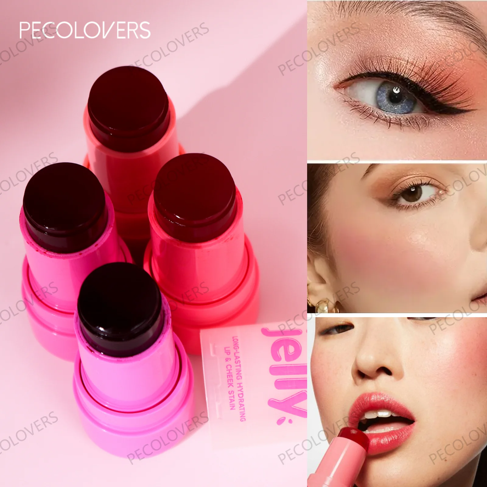 Rubor de gelatina Natural suave y duradero, brillante, versátil, de alto rendimiento de Color, adecuado para maquillaje de festivales y escenarios, 1 ud.