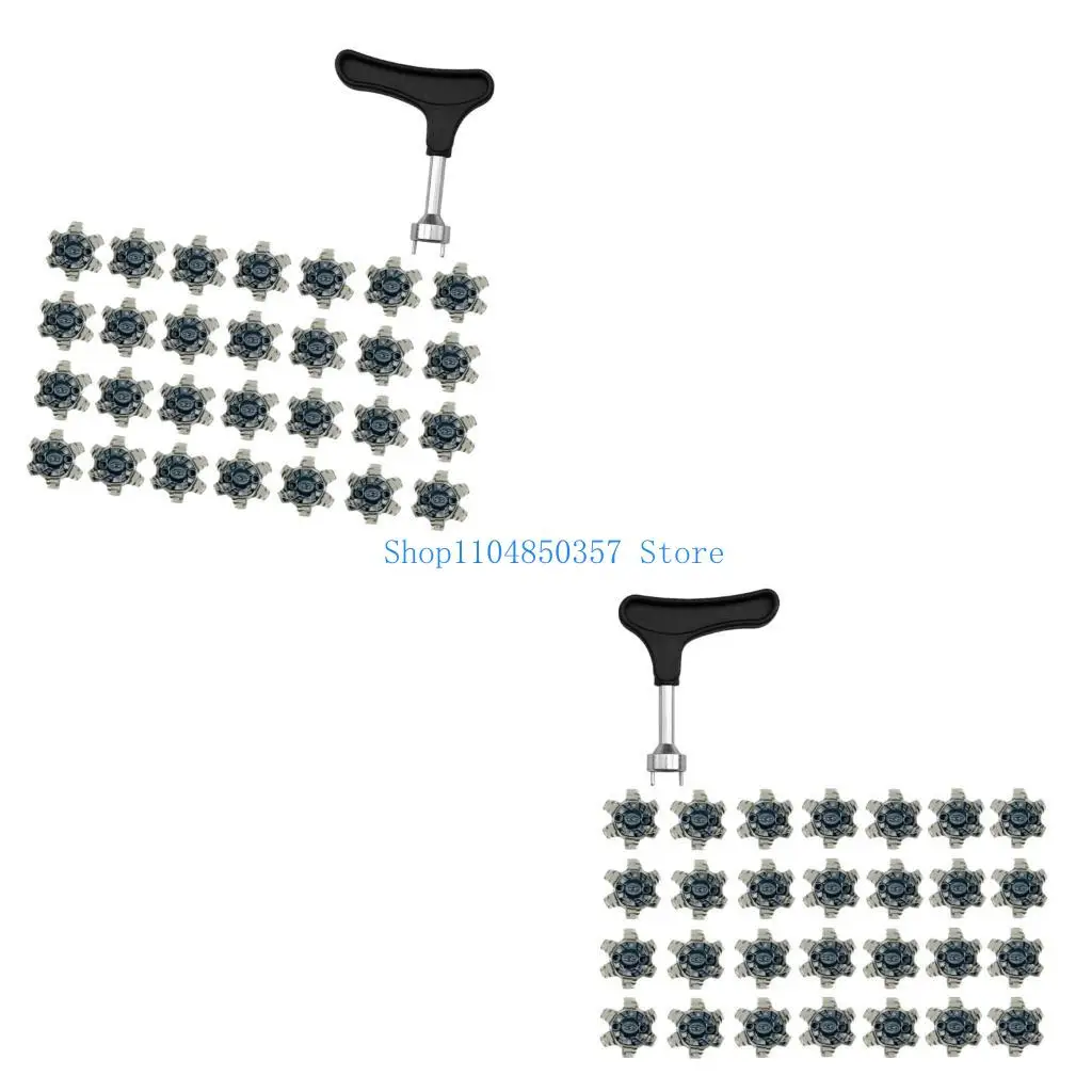 

28pack Durability Polymer Golf Cleats Wet Weather Golf Cleats Stable Golf Shoe Spikes for Outdoor Activity