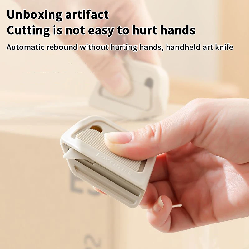 2PCS Ceramic Blade Magnetic Safety Automatic Retractable Box Cutter Portable Opening Tool For Home Offices Warehouses Logistics
