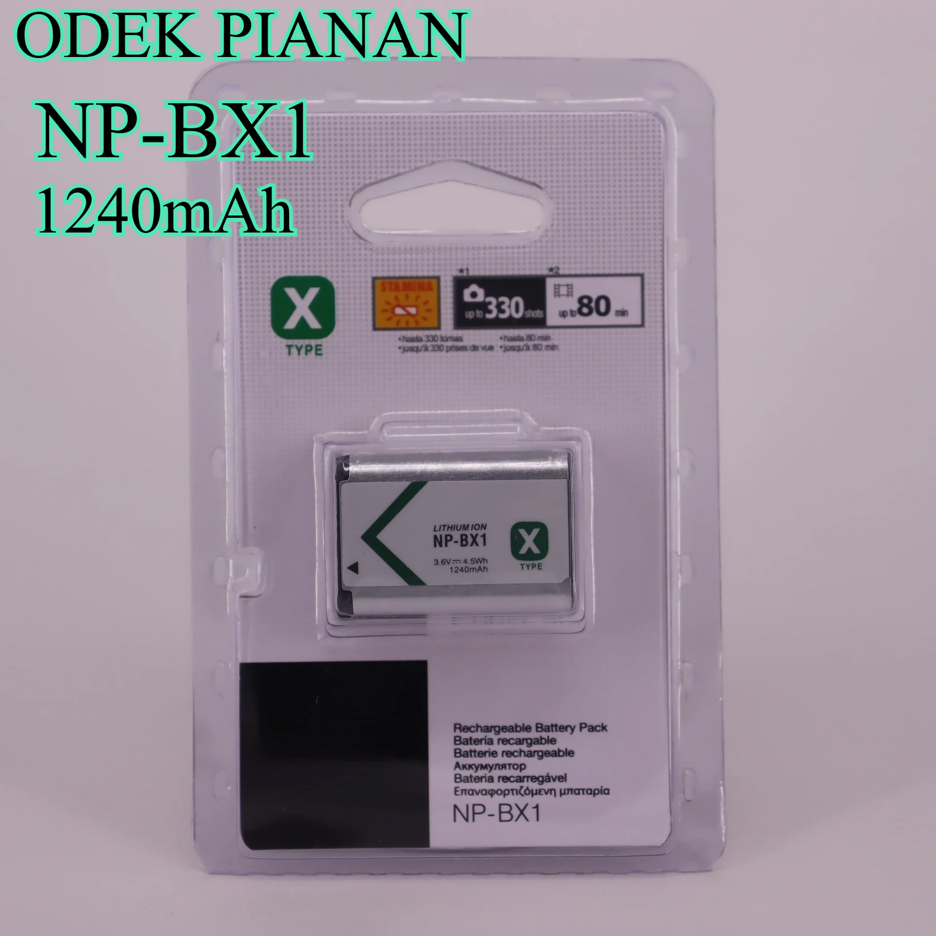 소니 RX100/HX 시리즈 디지털 카메라용 1240mAh NP-BX1 교체 배터리 - 완전히 디코딩된 리튬 이온 배터리 BX1과 호환