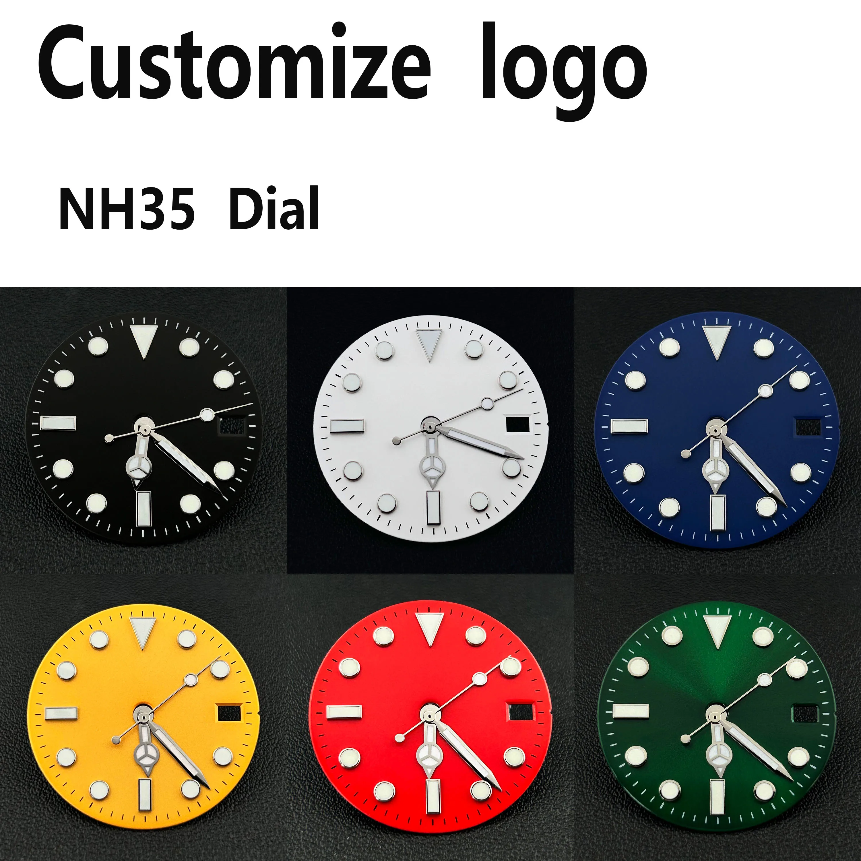 

NH35 dial Man's watch dial Customize logo dial suitable for NH35 movement watch accessories repair tools