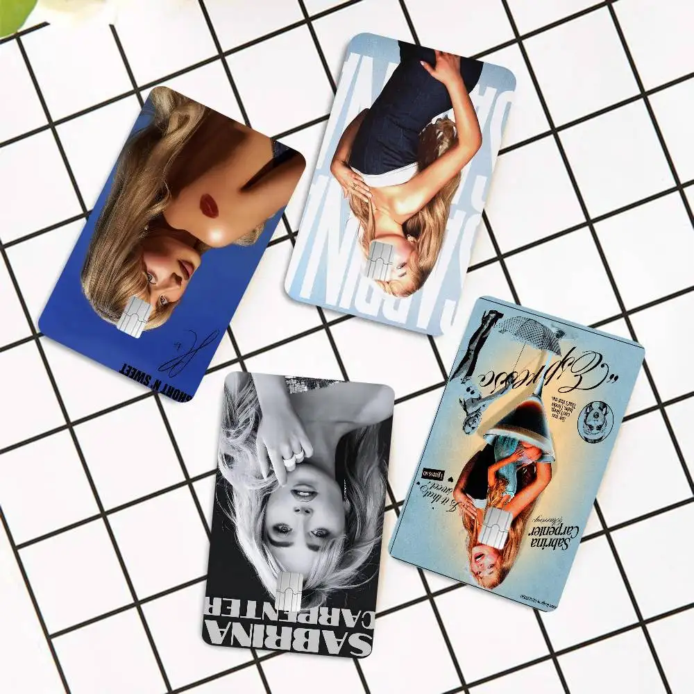 Modern Fashion Singer S-Sabrina Carpenter Credit Card Skin Stickers for Bank Card Transportation Card Sticker Anti-scratch