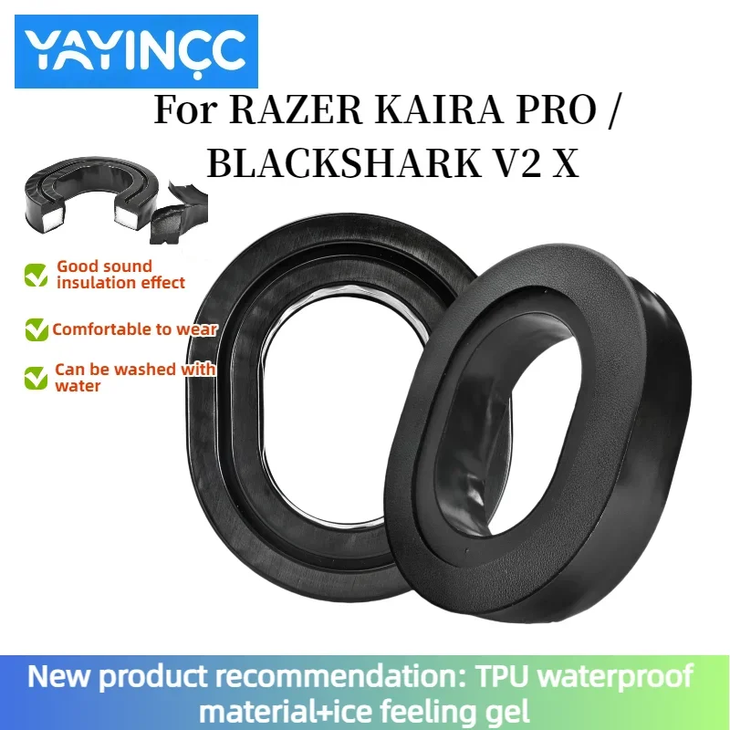 YAYINCC توصية منتج جديد استبدال وسادات الأذن من السيليكون لهاتف RAZER KAIRA PRO / BLACKSHARK V2 X