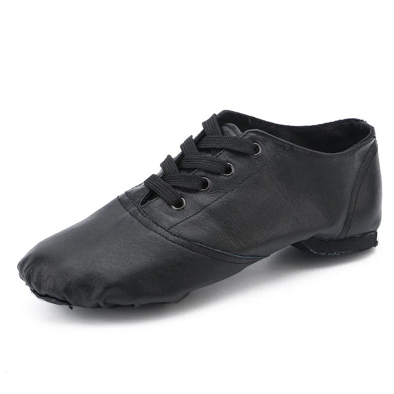 Masculino feminino ballet sapatos de dança adulto criança prática sola macia sapatos de dança macio couro genuíno rendas até sapatos de dança