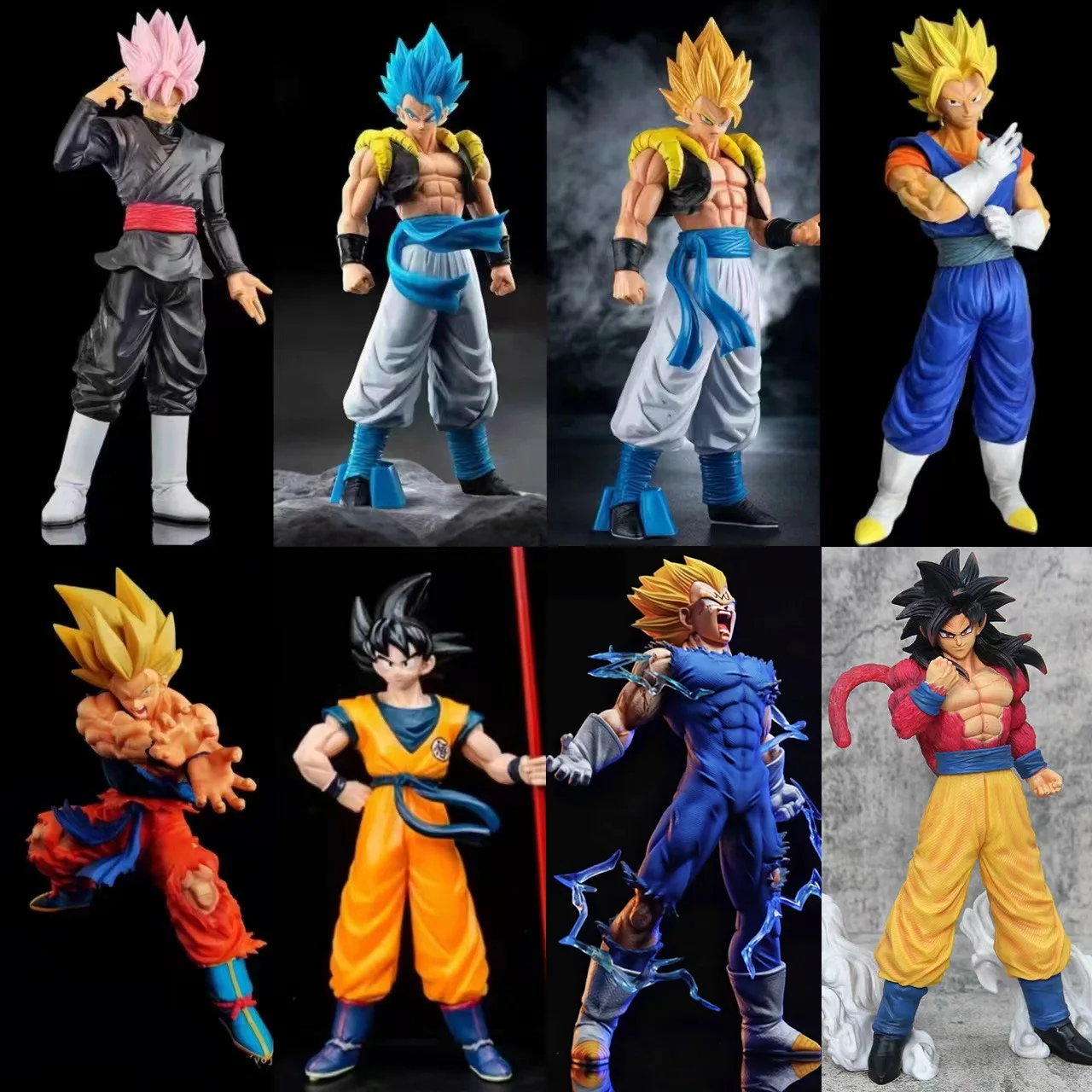 Figura de acción de Seven Dragon Ball Goku, modelo Super Saiyan Gokibebiget, figura de anime de cómic danificado con batalla, accesorio periférico