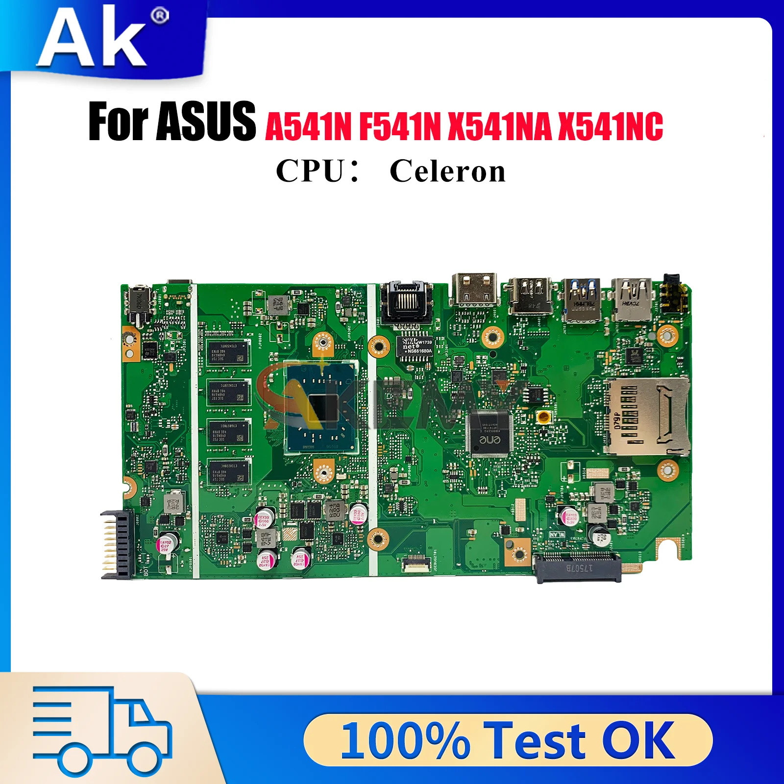 

X541NA Laptop Motherboard For ASUS VivoBook A541N X541NA X541N A541N X541NC R541N F541N Notebook Mainboard With Celeron CPU stk