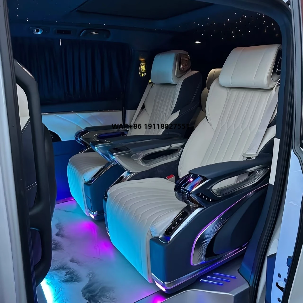 

New Luxury VIP Van Sport Aero Seat OEM Logo Vito W447 Sprinter LeatherCar Seat Manufacturer with Document Bag