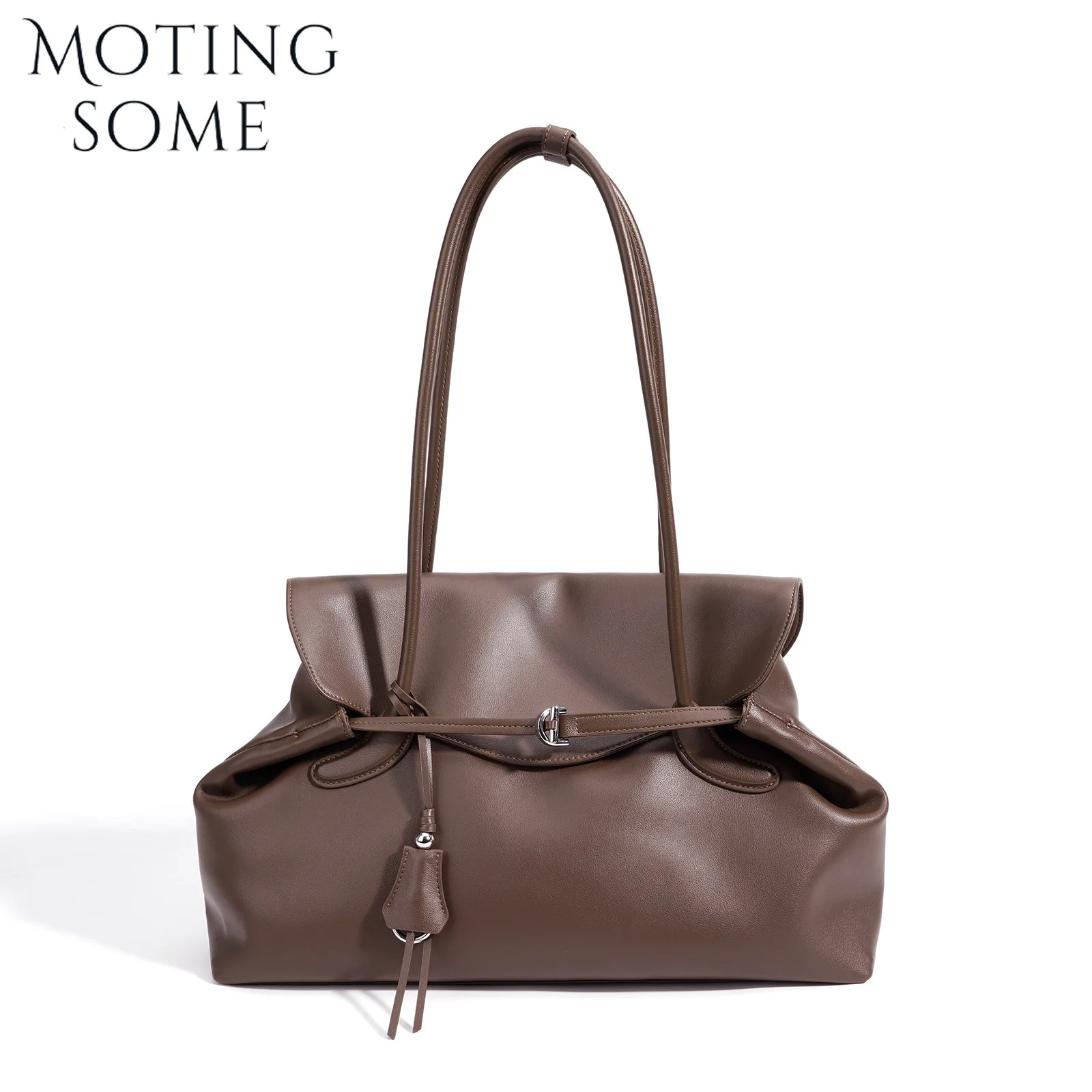 MOTINGSOME  Minimalism Woman Handbag 2026 New Natural Leather Shoulder Bag Cover Large Capacity Underarm Tote Multifunctional