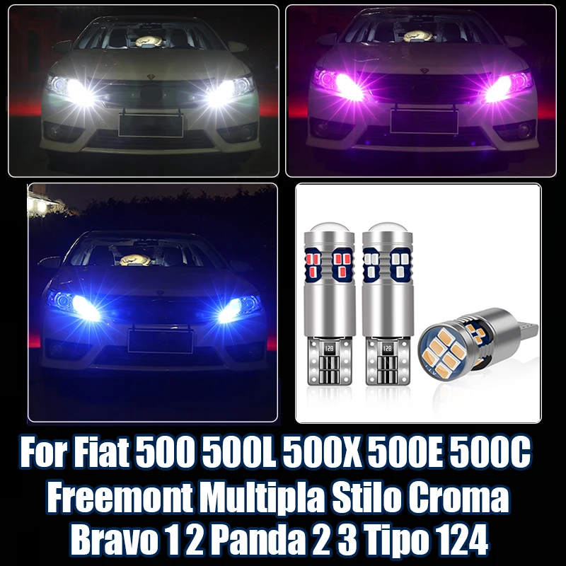 For Fiat 500 500L 500X 500E 500C Bravo 1 2 Panda 2 3 Tipo 124 Freemont Multipla Stilo Croma Car Width Parking Light Accessories