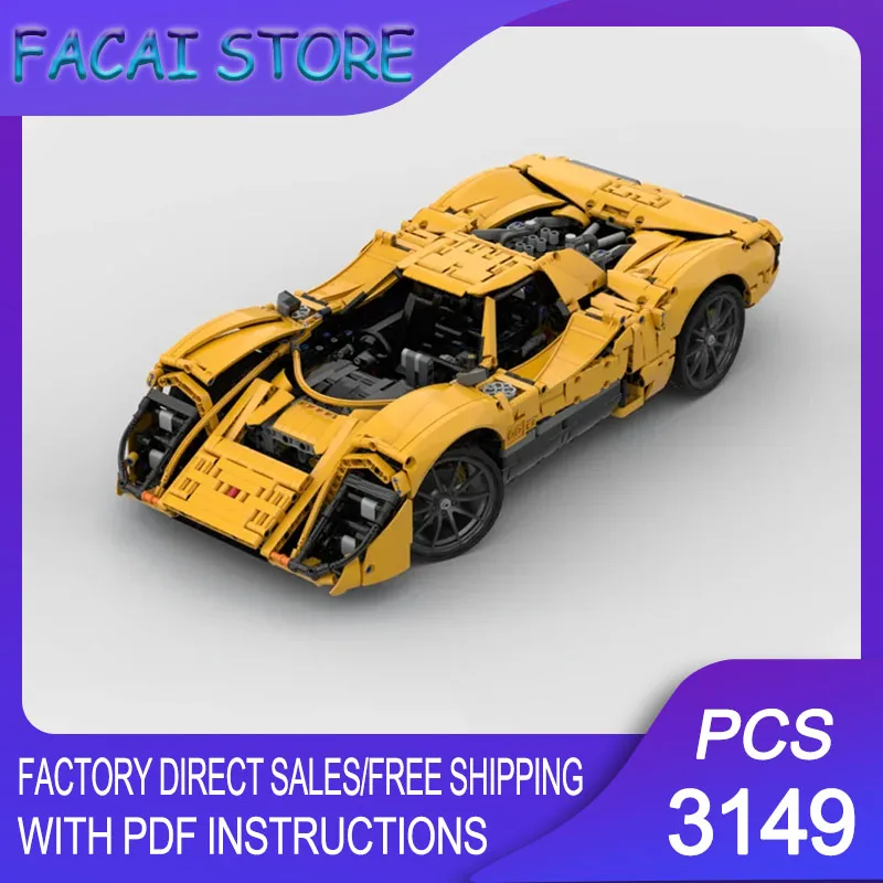 

Moc Building Bricks M6 GT 1969 Champion Speed Cars Building Technology Modular Blocks Gifts Christmas Toys DIY Set Assembly
