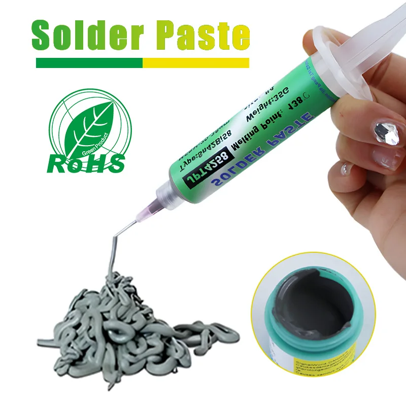 Low Temperature Lead-free Solder Paste 138 ℃ No Clean Eco-friendly Welding Paste For SMD Welding BGA Soldering Component Repair