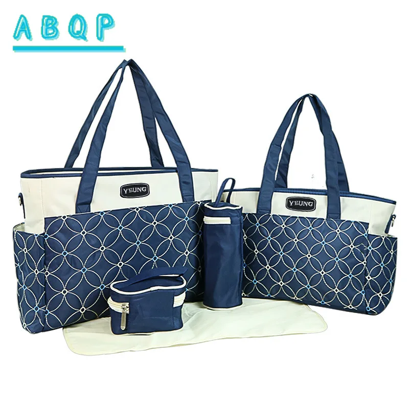 

Набор из 5 предметов: большая многофункциональная сумка для детских принадлежностей, легкая сумка для хранения детских вещей, универсальная сумка для мамы.